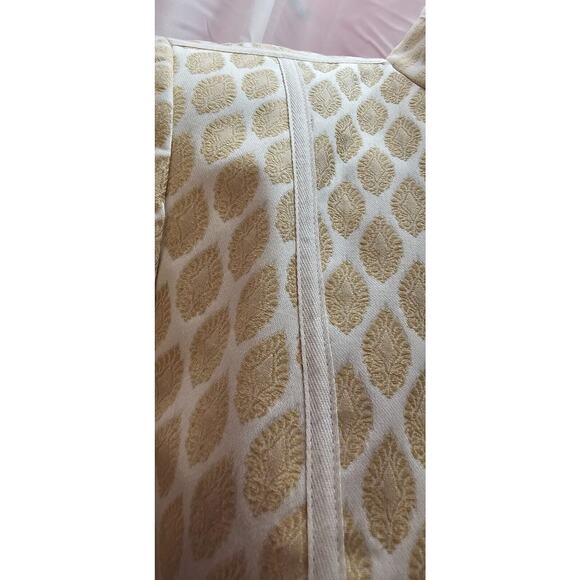 Vintage Talbots Petite Stretch Jacquard Mandarin Jacket Exquisite Design sz 8 P - Picture 3 of 6